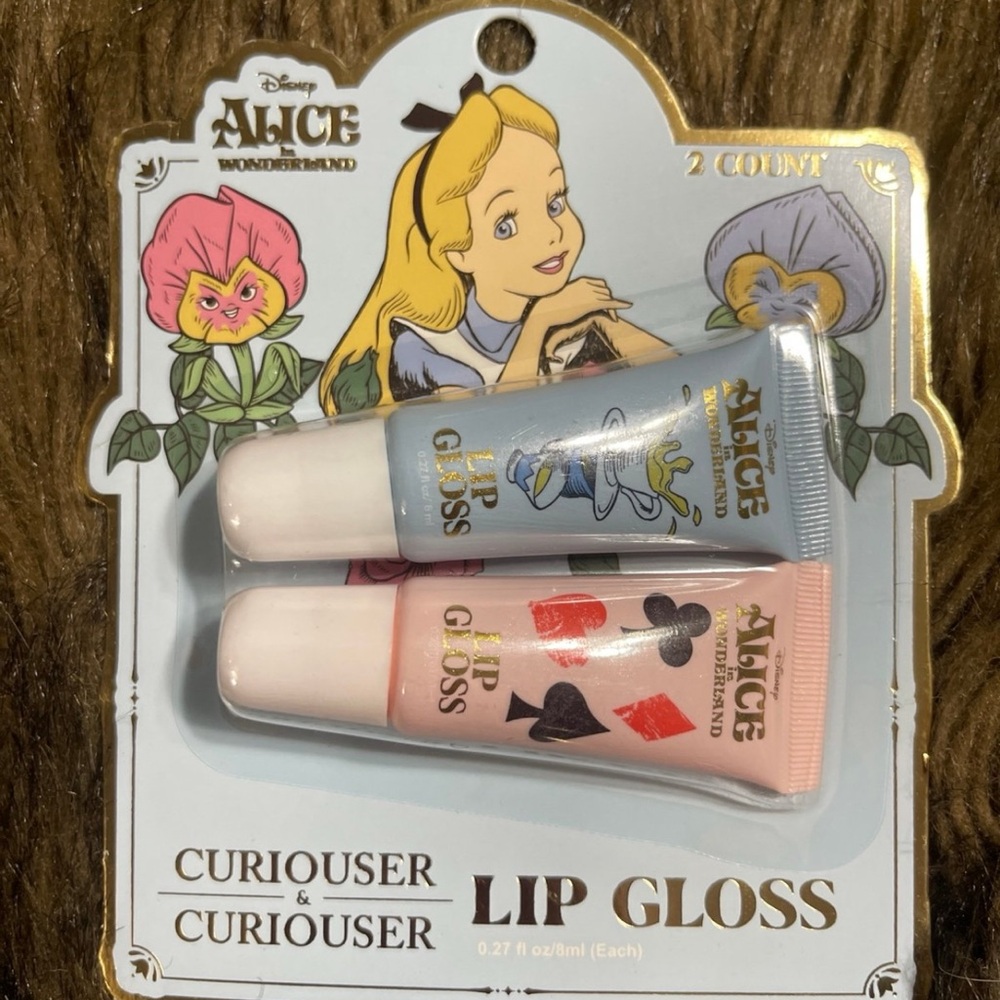 Disney Alice in Wonderland Lip Balm and Gloss Set - Pink and White - Picture 2 of 4